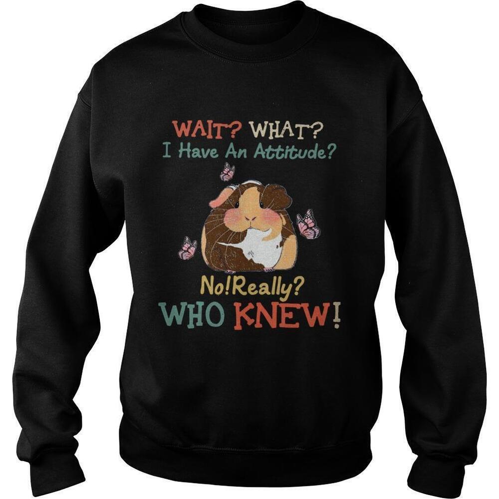 Guinea Pig Wait What I Have An Attitude No Really Who Knew Sweatshirt